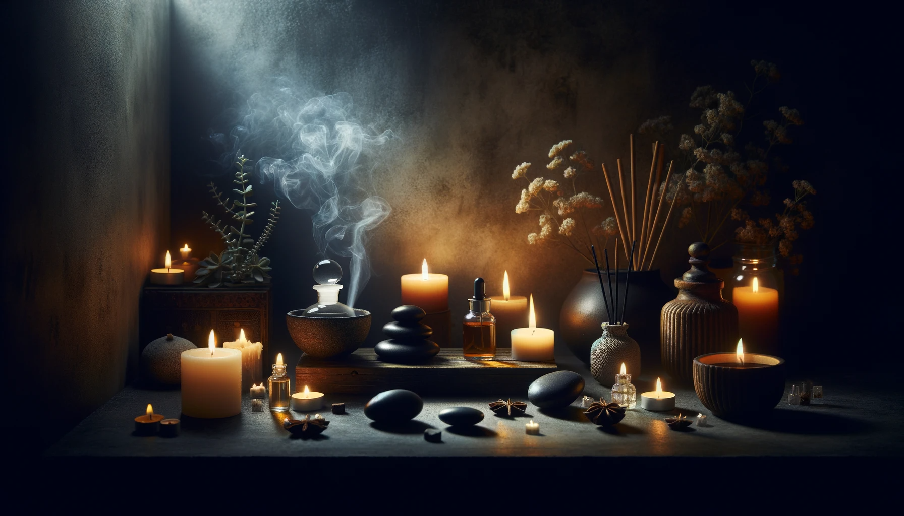DALL·E 2024-02-01 16.14.39 – Create a serene and inviting background image, with an emphasis on creating a darker ambiance on the left side of the image. The scene should subtly i