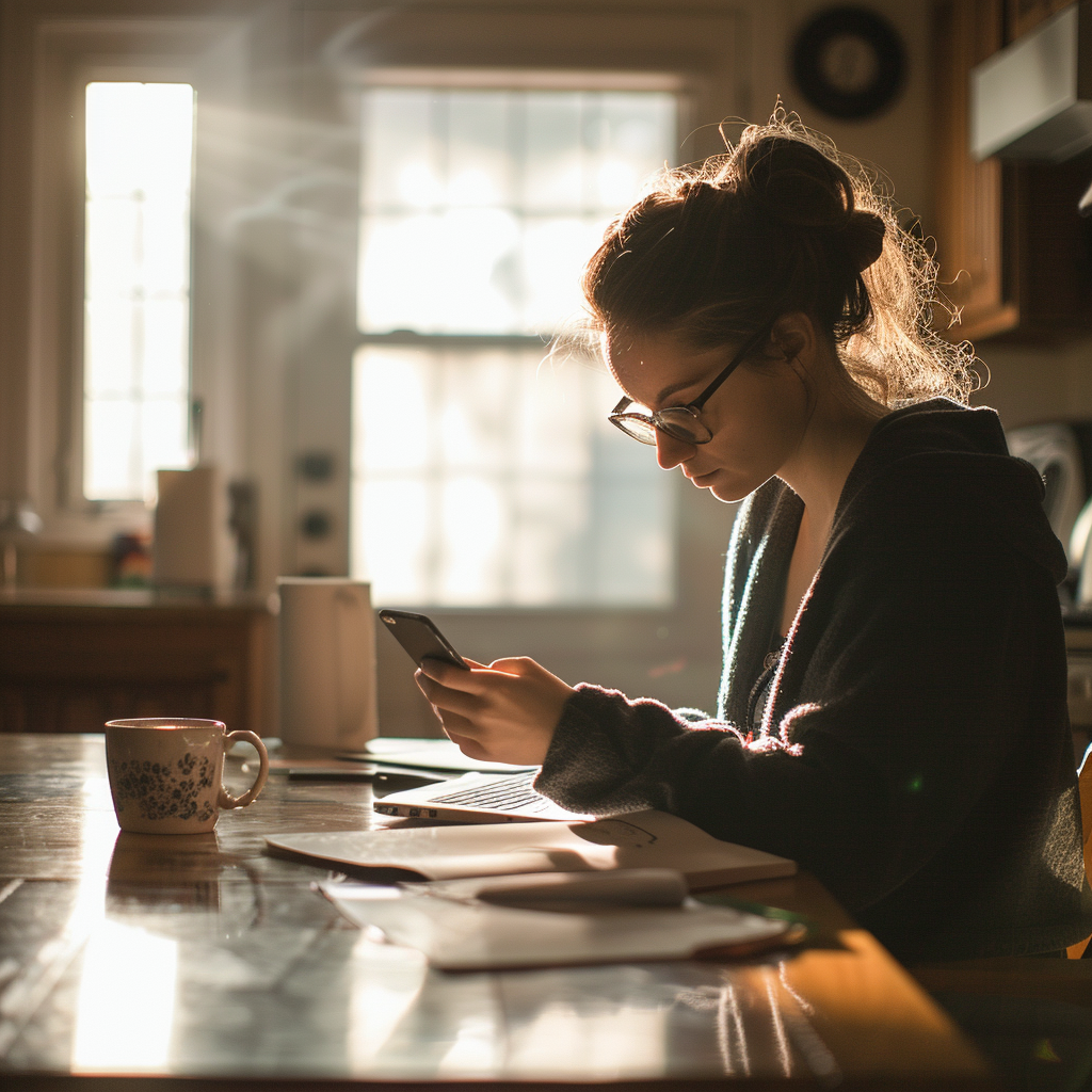 danielsidar_A_person_checking_their_smartphone_while_sitting_at_7d96732b-3c10-48ce-ada0-849a1f96519d